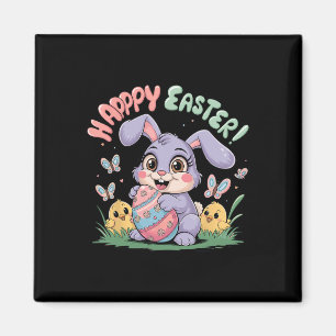 Funny Happy Easter Bunny Toddler Kids Easter Rabbi Magnet