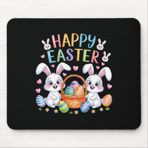Funny Happy Easter Bunny Toddler Kids Easter Rabbi Mouse Pad