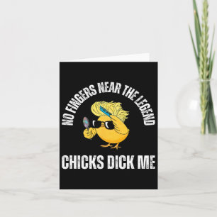 Funny Happy Easter Day Chicks Dig Me For Men Women Card