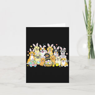Funny happy easter dog mum dad dog bunny ears boys card