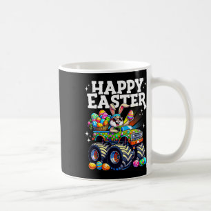 Funny Happy Easter Monster Truck Bunny Easter Eggs Coffee Mug
