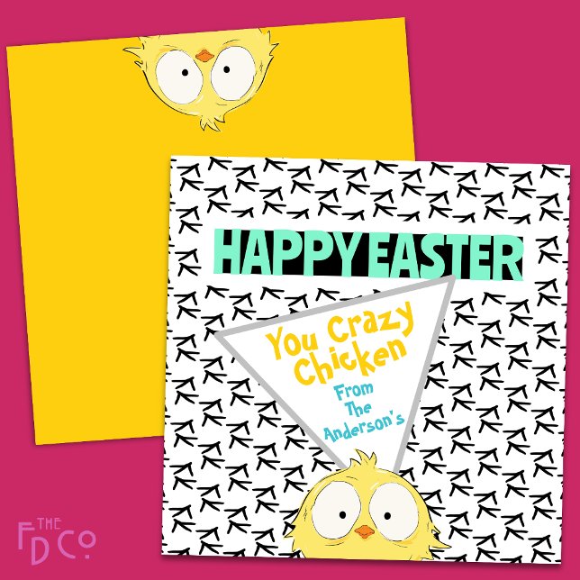 Funny “Happy Easter You Crazy Chicken” | Easter Holiday Card (Creator Uploaded)