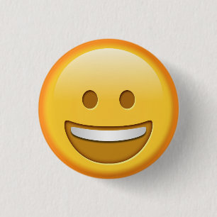 Funny happy emoji button
