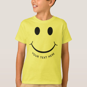 Funny Happy Face Add Your Own Text Light T-Shirt