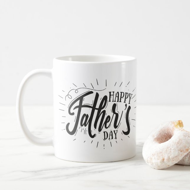 Funny Happy Father's Day Coffee Mug (With Donut)