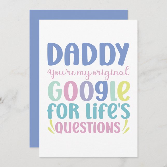 Funny Happy Father's Day Flat Greeting Card (Front/Back)