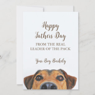 Funny Happy Fathers Day From Dog Holiday Card