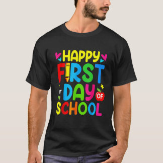 Funny Happy First Day Of School Shirt Welcome Back