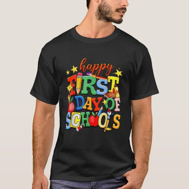 Funny Happy First Day Of School Welcome Back To Sc T-Shirt (Front)