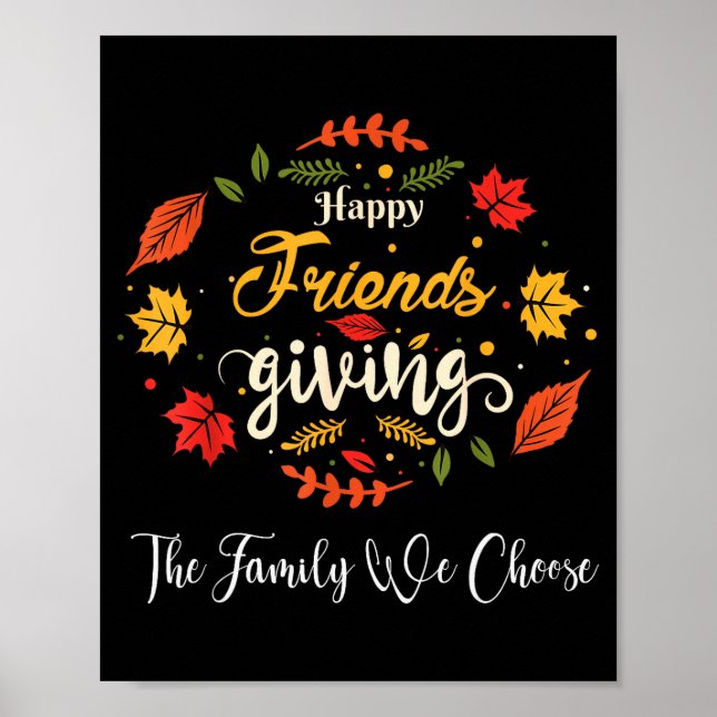 Funny Happy Friendsgiving Turkey Friends Giving  Poster (Front)