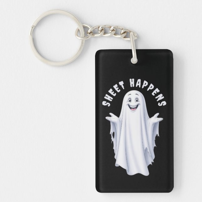 Funny Happy Ghost Key Ring (Front)