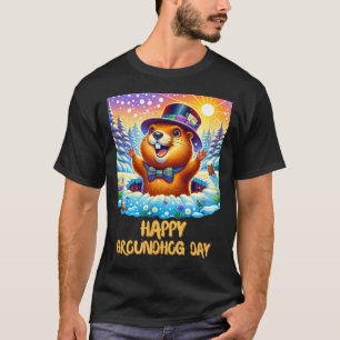 Funny Happy Groundhog Day 2024 Happy Ground Hog Me T-Shirt
