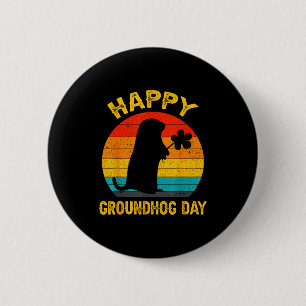Funny Happy Groundhog Day 2025  6 Cm Round Badge