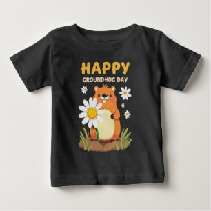 Funny Happy Groundhog Day 2025 Baby T-Shirt
