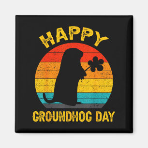 Funny Happy Groundhog Day 2025  Magnet