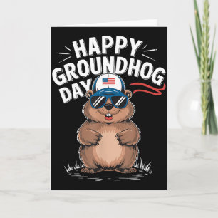 Funny Happy Groundhog Day Card