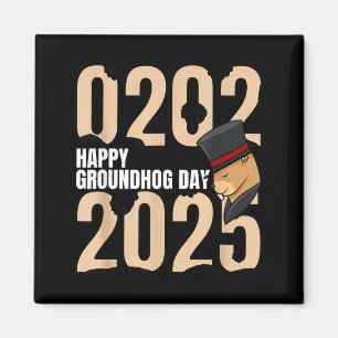 Funny Happy Groundhog Day February 2nd 2025 Holida Magnet