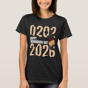 Funny Happy Groundhog Day February 2nd 2026 Holida T-Shirt