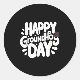 Funny Happy Groundhog Day February 2nd Phils Holid Classic Round Sticker
