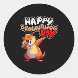 Funny Happy Groundhog Day February 2nd Phils Holid Classic Round Sticker