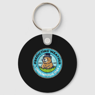 Funny Happy Groundhog Day February 2nd Phils Holid Key Ring