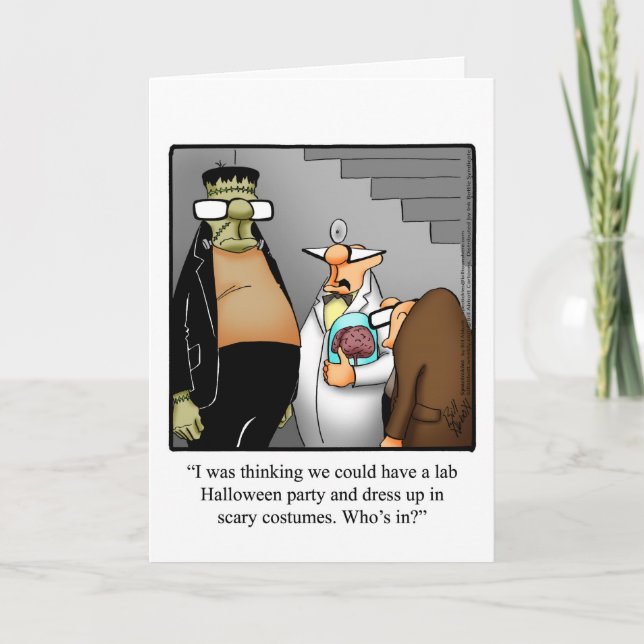 Funny Happy Halloween Greeting Card (Front)