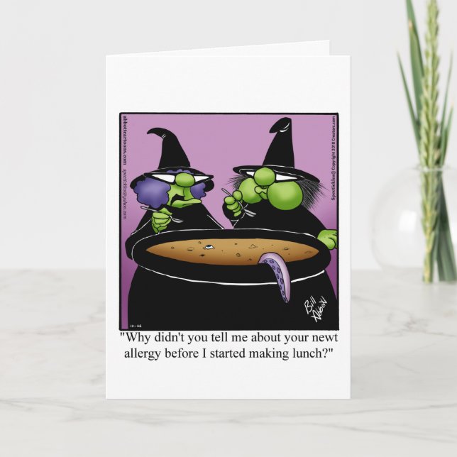 Funny Happy Halloween Greeting Card (Front)