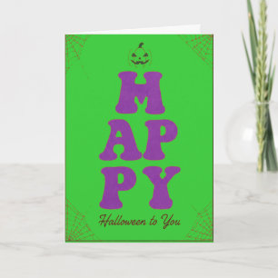 Funny Happy Halloween Greeting Message Card