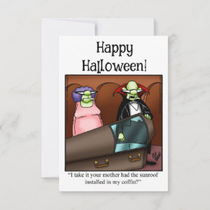 Funny Happy Halloween Humour Greeting Card