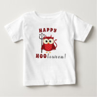 Funny Happy Halloween Owl Devil Trick or Treat