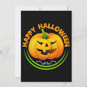 Funny Happy Halloween Scary Pumpkin Halloween Card