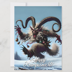 Funny Happy Krampusnacht Holiday Card