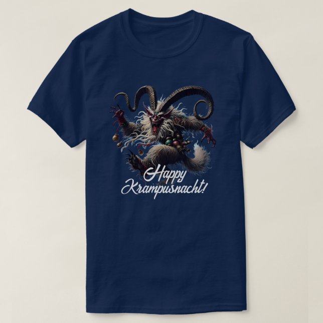 Funny Happy Krampusnacht T-Shirt (Design Front)