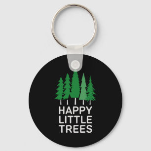 Funny Happy Little Trees Camng Key Ring