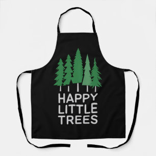 Funny Happy Little Trees Gifts Camping Apron