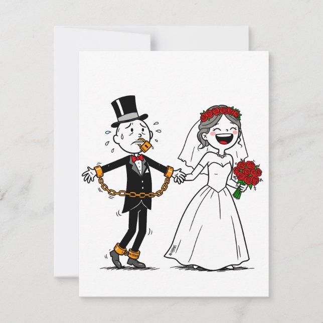Funny happy marriage invitation (Front)