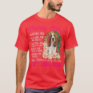 Funny Happy Mother's Day Best Dog Mum Cute Basset T-Shirt