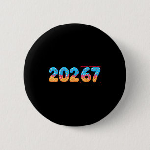 Funny Happy New Year 2026 20267 Ice Cream Drip 67 6 Cm Round Badge