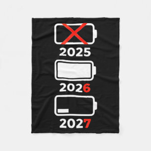 Funny Happy New Year 2026 2027 67 Meme Six Seven  Fleece Blanket
