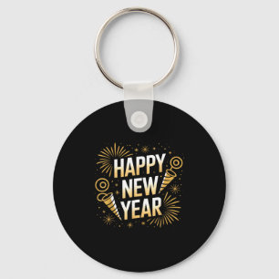 Funny Happy New Year Couple Matching  Key Ring
