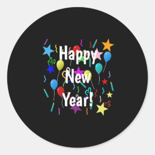 Funny Happy New Year Eve 2023 Party Decorations Ce Classic Round Sticker