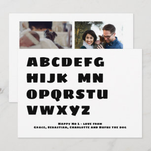 Funny Happy No L (Noel) Photo Personalised Card
