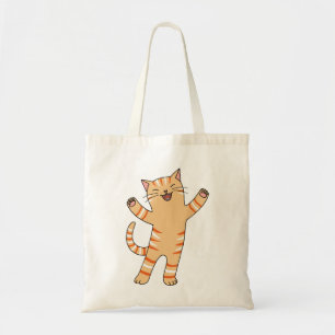 Funny Happy Orange Tabby Cat Cute Kitten Tote Bag