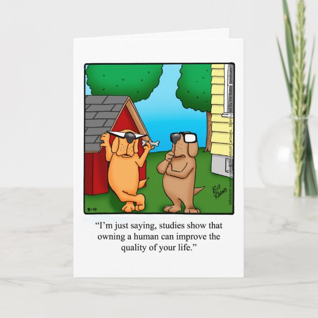 Funny Happy Pet Owner's Day Greeting Card (Front)