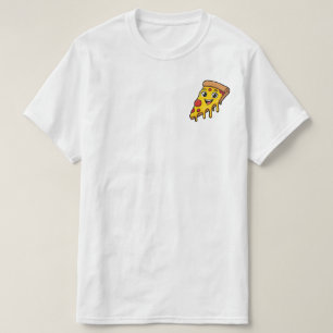 Funny Happy Pizza Slice with Stretchy Cheese Cute  T-Shirt