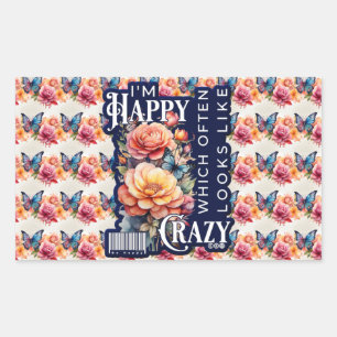 Funny Happy Quote All Over Print Rectangular Sticker
