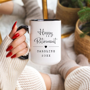 Funny Happy Retirement & Heart Mug