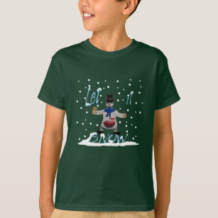 funny happy smiling snowman T-Shirt