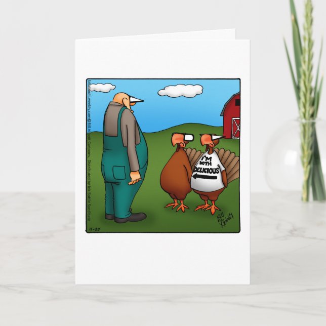 Funny Happy Thanksgiving Greeting Card (Front)