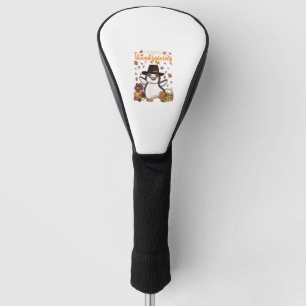 Funny Happy Thanksgiving Penguin Turkey Boys Girls Golf Head Cover